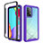 Carcasa Bumper Funda Silicona Transparente 360 Grados ZJ3 para Samsung Galaxy A52 5G Purpura Claro