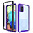 Carcasa Bumper Funda Silicona Transparente 360 Grados ZJ3 para Samsung Galaxy A71 4G A715 Purpura Claro