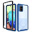 Carcasa Bumper Funda Silicona Transparente 360 Grados ZJ3 para Samsung Galaxy A71 5G Azul