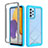 Carcasa Bumper Funda Silicona Transparente 360 Grados ZJ3 para Samsung Galaxy A72 4G Azul Cielo
