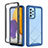 Carcasa Bumper Funda Silicona Transparente 360 Grados ZJ3 para Samsung Galaxy A72 5G Azul