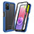 Carcasa Bumper Funda Silicona Transparente 360 Grados ZJ3 para Samsung Galaxy F02S SM-E025F Azul