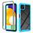 Carcasa Bumper Funda Silicona Transparente 360 Grados ZJ3 para Samsung Galaxy F42 5G Azul Cielo