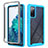 Carcasa Bumper Funda Silicona Transparente 360 Grados ZJ3 para Samsung Galaxy S20 FE (2022) 5G Azul Cielo