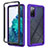 Carcasa Bumper Funda Silicona Transparente 360 Grados ZJ3 para Samsung Galaxy S20 FE (2022) 5G Purpura Claro