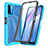 Carcasa Bumper Funda Silicona Transparente 360 Grados ZJ3 para Xiaomi Redmi 9 Power Azul Cielo