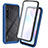 Carcasa Bumper Funda Silicona Transparente 360 Grados ZJ3 para Xiaomi Redmi 9A Azul