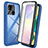 Carcasa Bumper Funda Silicona Transparente 360 Grados ZJ3 para Xiaomi Redmi 9C NFC Azul