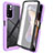 Carcasa Bumper Funda Silicona Transparente 360 Grados ZJ3 para Xiaomi Redmi Note 11 Pro+ Plus 5G Purpura Claro