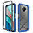 Carcasa Bumper Funda Silicona Transparente 360 Grados ZJ3 para Xiaomi Redmi Note 9 5G Azul