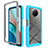 Carcasa Bumper Funda Silicona Transparente 360 Grados ZJ3 para Xiaomi Redmi Note 9 5G Azul Cielo