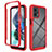 Carcasa Bumper Funda Silicona Transparente 360 Grados ZJ4 para Motorola Moto G23 Rojo