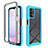 Carcasa Bumper Funda Silicona Transparente 360 Grados ZJ4 para Samsung Galaxy A13 4G Azul Cielo