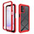 Carcasa Bumper Funda Silicona Transparente 360 Grados ZJ4 para Samsung Galaxy A13 4G Rojo