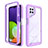 Carcasa Bumper Funda Silicona Transparente 360 Grados ZJ4 para Samsung Galaxy A22 4G Purpura Claro