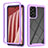 Carcasa Bumper Funda Silicona Transparente 360 Grados ZJ4 para Samsung Galaxy A73 5G Purpura Claro