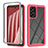 Carcasa Bumper Funda Silicona Transparente 360 Grados ZJ4 para Samsung Galaxy A73 5G Rosa Roja