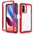 Carcasa Bumper Funda Silicona Transparente 360 Grados ZJ4 para Xiaomi Mi 11i 5G Rojo