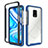 Carcasa Bumper Funda Silicona Transparente 360 Grados ZJ4 para Xiaomi Poco M2 Pro Azul