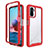 Carcasa Bumper Funda Silicona Transparente 360 Grados ZJ4 para Xiaomi Poco M5S Rojo