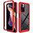 Carcasa Bumper Funda Silicona Transparente 360 Grados ZJ4 para Xiaomi Poco X4 NFC Rojo