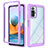 Carcasa Bumper Funda Silicona Transparente 360 Grados ZJ4 para Xiaomi Redmi Note 10 Pro 4G Purpura Claro