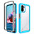 Carcasa Bumper Funda Silicona Transparente 360 Grados ZJ4 para Xiaomi Redmi Note 10S 4G Azul Cielo