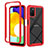 Carcasa Bumper Funda Silicona Transparente 360 Grados ZJ5 para Samsung Galaxy F02S SM-E025F Rojo