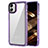 Carcasa Bumper Funda Silicona Transparente AC1 para Samsung Galaxy F04 Purpura Claro