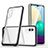 Carcasa Bumper Funda Silicona Transparente Espejo MQ1 para Samsung Galaxy A02 Negro