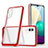 Carcasa Bumper Funda Silicona Transparente Espejo MQ1 para Samsung Galaxy A02 Rojo