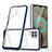 Carcasa Bumper Funda Silicona Transparente Espejo MQ1 para Samsung Galaxy A12 Nacho Azul