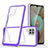Carcasa Bumper Funda Silicona Transparente Espejo MQ1 para Samsung Galaxy A12 Nacho Morado