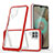 Carcasa Bumper Funda Silicona Transparente Espejo MQ1 para Samsung Galaxy A12 Nacho Rojo