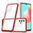 Carcasa Bumper Funda Silicona Transparente Espejo MQ1 para Samsung Galaxy A32 4G Rojo