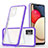Carcasa Bumper Funda Silicona Transparente Espejo MQ1 para Samsung Galaxy F02S SM-E025F Morado
