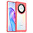 Carcasa Bumper Funda Silicona Transparente J01S para Huawei Honor X9a 5G Rosa Roja