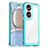 Carcasa Bumper Funda Silicona Transparente J01S para Huawei P50 Azul