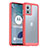 Carcasa Bumper Funda Silicona Transparente J01S para Motorola Moto G53 5G Rojo