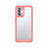 Carcasa Bumper Funda Silicona Transparente J01S para Oppo K9 Pro 5G Rojo