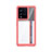 Carcasa Bumper Funda Silicona Transparente J01S para Vivo iQOO 10 5G Rosa Roja