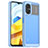 Carcasa Bumper Funda Silicona Transparente J01S para Xiaomi Poco M4 5G Azul Cielo