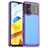 Carcasa Bumper Funda Silicona Transparente J01S para Xiaomi Poco M4 5G Purpura Claro