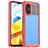 Carcasa Bumper Funda Silicona Transparente J01S para Xiaomi Poco M5 4G Rojo