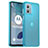 Carcasa Bumper Funda Silicona Transparente J02S para Motorola Moto G53 5G Azul