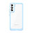 Carcasa Bumper Funda Silicona Transparente M03 para Samsung Galaxy S22 5G Azul