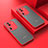 Carcasa Bumper Funda Silicona Transparente para Oppo Reno11 Pro 5G Rojo