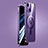 Carcasa Bumper Lujo Marco de Metal y Plastico Funda con Mag-Safe Magnetic JB1 para Apple iPhone 13 Morado