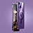 Carcasa Bumper Lujo Marco de Metal y Plastico Funda con Mag-Safe Magnetic JB1 para Apple iPhone 15 Morado