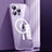 Carcasa Bumper Lujo Marco de Metal y Plastico Funda con Mag-Safe Magnetic JL1 para Apple iPhone 14 Pro Morado